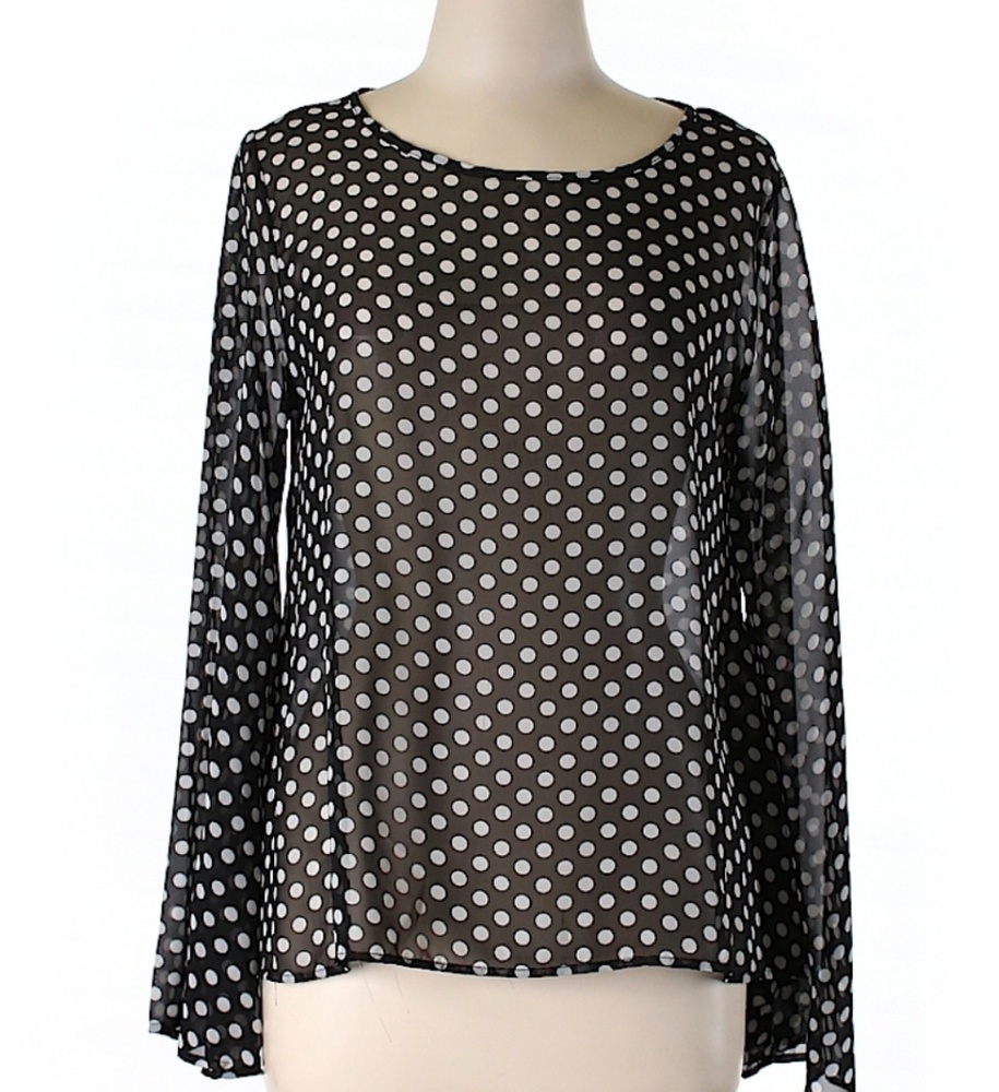 Sheer Polka Dot Blouse